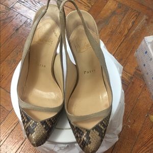 Authentic Christian loubatin slingback heels gorg!